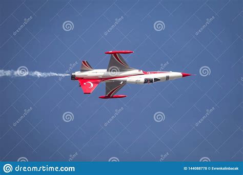 Turkish Stars Air Aerobatics Show In Teknofest Istanbul Editorial Stock