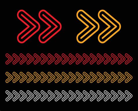 Set Of Red And Yellow Arrow Signs Abstract Arrow Chevron Arrow