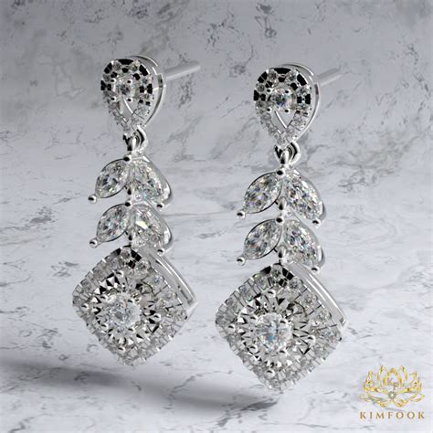 Anting Berlian Woman Diamond Earring AT2305 019 Kimfook Jewelry