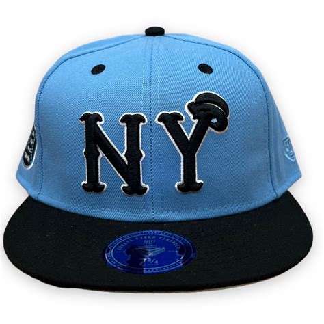 New York Black Yankees Hat Adult 7 58 Blue Nlb Ebbets Field Flannels