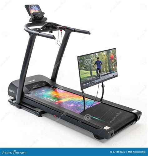 Holographic VR Treadmill With AI Sensors Stock Photography
