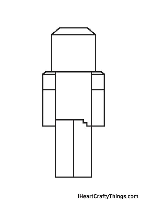 Minecraft Drawing How To Draw Minecraft Step By Step For Minecraft Blank Skin Template