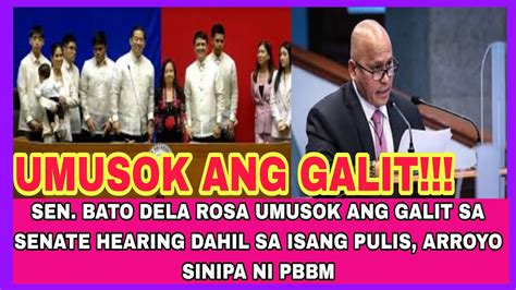 SEN BATO DELA ROSA UMUSOK ANG GALIT SA SENATE HEARING DAHIL SA ISANG