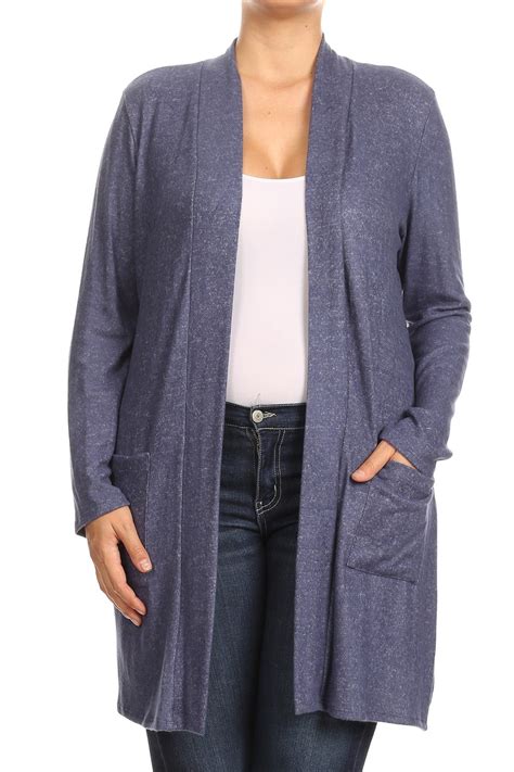 Pastel By Vivienne Women S Hacci Open Front Cardigan In Plus Size