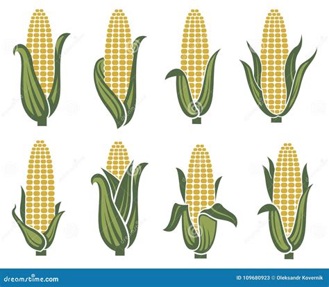Ear Of Corn Logo Outline Drawing For Coloring On Farming Growing Of