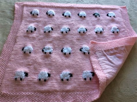 Sheep Baby Blanket Pattern By Jean Adel See Under My Knitting