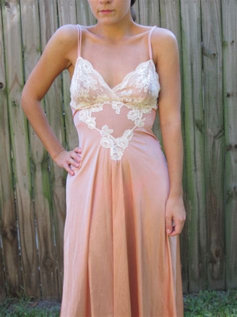 70s Sexy Nightgown 1970s Long And Lace Lingerie Slip