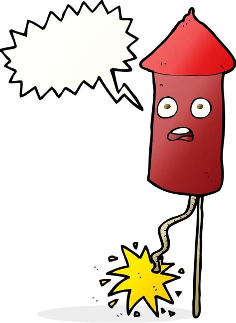 Cartoon Firework With Speech Bubble 12156814 Vector Art At Vecteezy