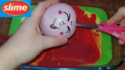 Making Asmr Slime With Funny Balloons Satisfying Slime Video Youtube