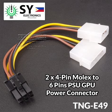 Cm Male Pin Molex To Pin Gpu Power Supply Psu Connector Cable Hot Sex