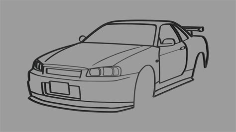 Nissan Skyline Gtr R Wall Silhouette D Print Model By Viperjr D