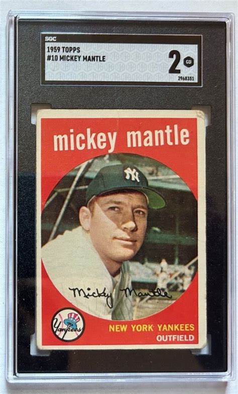 1959 Topps Mickey Mantle 10 SGC2 GD New York Yankees EBay