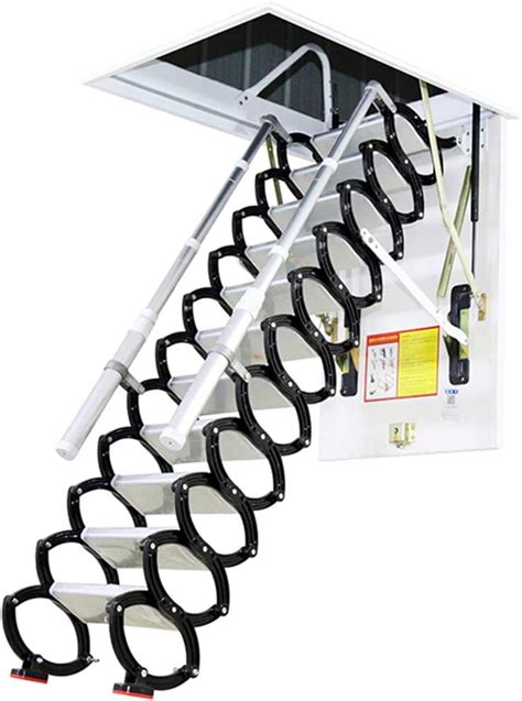 Attic Ladder With Hatch Telescopic Fold Loft Stair Pull Down Ceiling