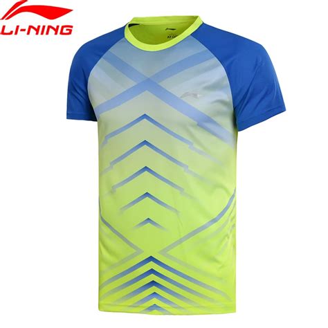 Li Ning Men Badminton T Shirts At Dry Competition Top Fitness Comfort