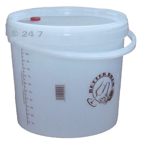 L Fermenter Bucket With Lid Fermentation Vessel Homebrew Beer Wine