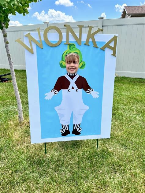 Oompa Loompa Head In Hole Photo Prop Was Made For My Sons Wonka Themed