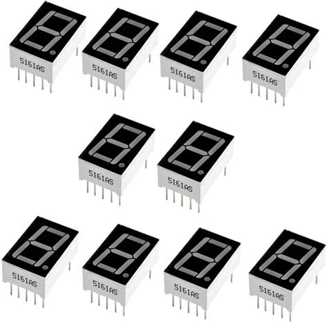 Amazon Oiyagai 10 Pcs Common Cathode 10 Pin 1 Bit 7 Segment 0 56