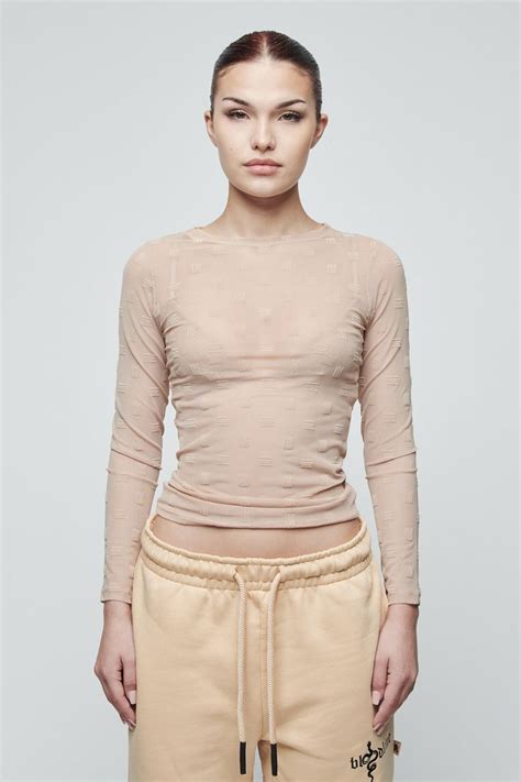 E Bukura Mesh Top Nude Long Sleeve Mesh Top How To Wear Fashion Inspo