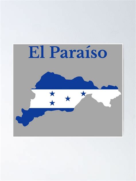 "El Paraiso Department Map Design, Honduras. " Poster for Sale by ...