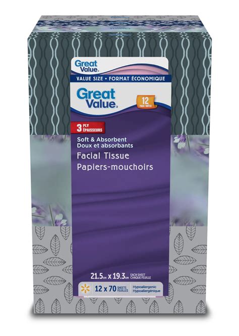 Papier Mouchoir à 3 épaisseurs De Great Value Walmart Canada