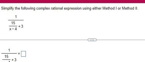 Answered Simplify The Following Complex Rational Expression Using Kunduz