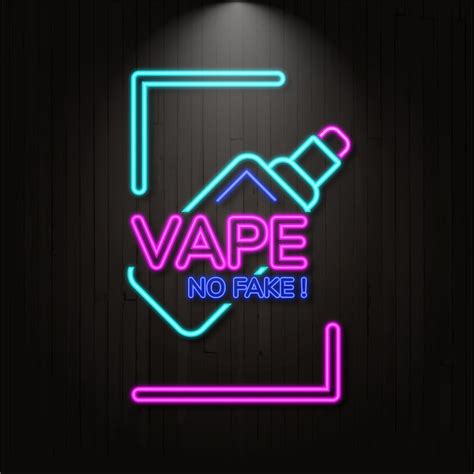 Premium Vector Vape No Fake Neon Text Effect For Logo Banner Promotion