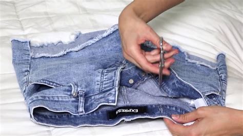 How I Tailor The Waist On My Jeansshorts Youtube