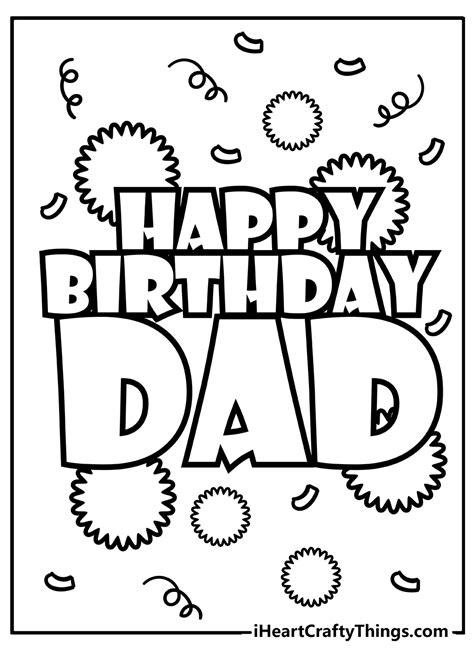 Happy Birthday Dad Printable Cards