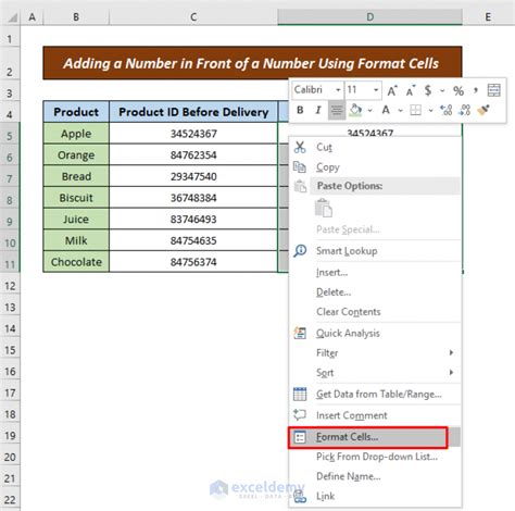 How To Add A Number In Front Of A Number In Excel 7 Easy Ways