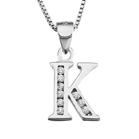 S Sterling Silver Cubic Zirconia Letters Alphabet Personalized