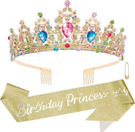 Supoo Golden Birthday Sash And Crown Kit Princess Crown