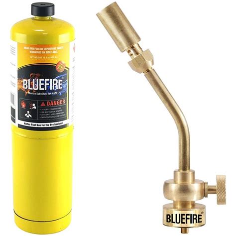 Bluefire Brass Pencil Flame Torch With Mapp Gas Cylinder Btm 7010 K Zoro