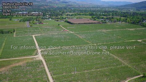 Medford Rogue Valley 4k Aerial Stock Video Clip 8 Orchards And