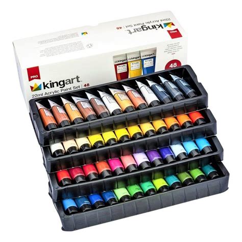 Kingart™ Pro Artist Acrylic Paint Set Of 48 Colors