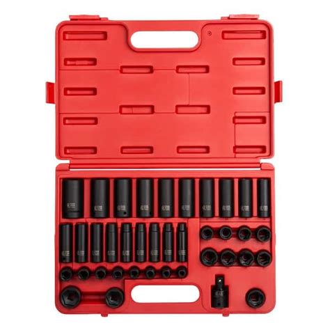 SUNEX TOOLS 1 2 In Drive Metric Impact Socket Set 39 Piece 2669