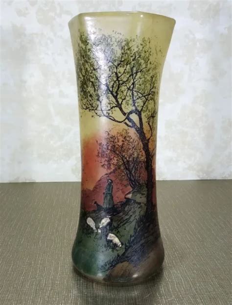 Vase Legras En Verre Maill Style Art Nouveau Vers Sign Leg