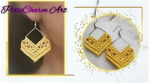 Making Macrame Earrings Step By Step Surely Easy For Beginner Youtube