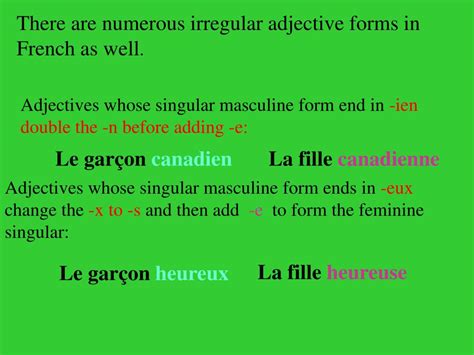 Ppt Adjectives In French Powerpoint Presentation Free Download Id 6892298