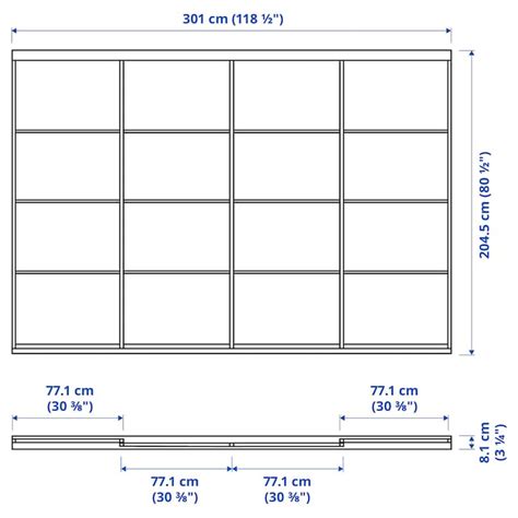 Skytta Hokksundauli Sliding Door Aluminumhigh Gloss Light Gray Mirror Glass 11812x8012