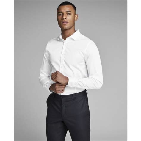 Jack Jones Camisa Azul Branca Slim A Kuantokusta