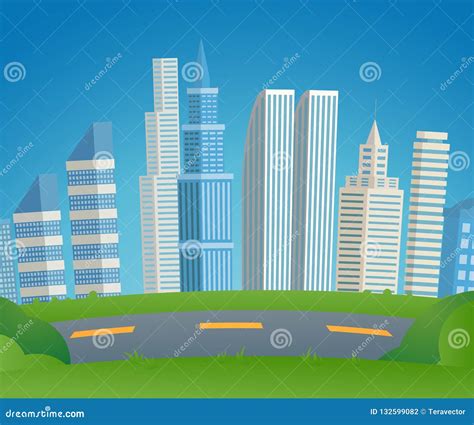 Cartoon Cityscape Background. Vector Illustration | CartoonDealer.com #56847382