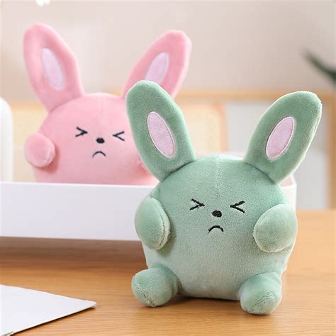 Fairnull Cartoon Plush Doll Fully Filled Mini Lovely Fat Bunny Plushies