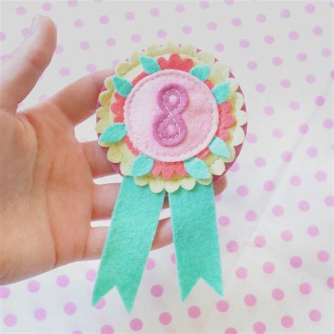 Beautiful Customised Birthday Badge Rosette Birthday Badge Diy