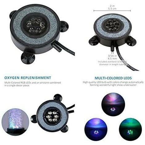 Lampe Bulle Aquarium Submersible Lumi Re Bulle D Air Auto Changement