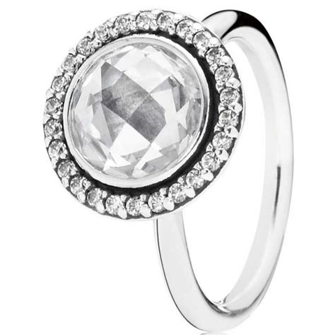 Bague Pandora Cz Bague Solitaire Argent Strass Femme Sur