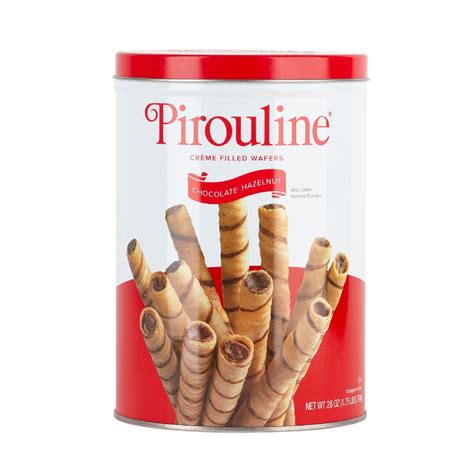 Pirouline Rolled Wafer Chocolate Hazelnut Cream Filled 28oz Tin