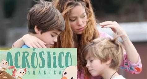 Acróstico Shakira dedica su nueva canción a sus hijos