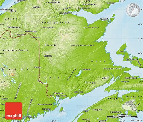 Map Of New Brunswick Canada Maping Resources