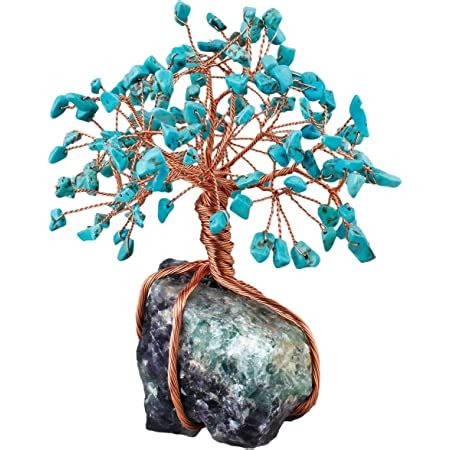 Amazon Sunyik Green Howlite Turquoise Mini Christmas Money Tree On