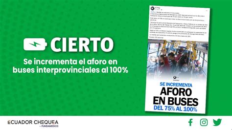 Cierto Aforo Buses Ecuador Chequea